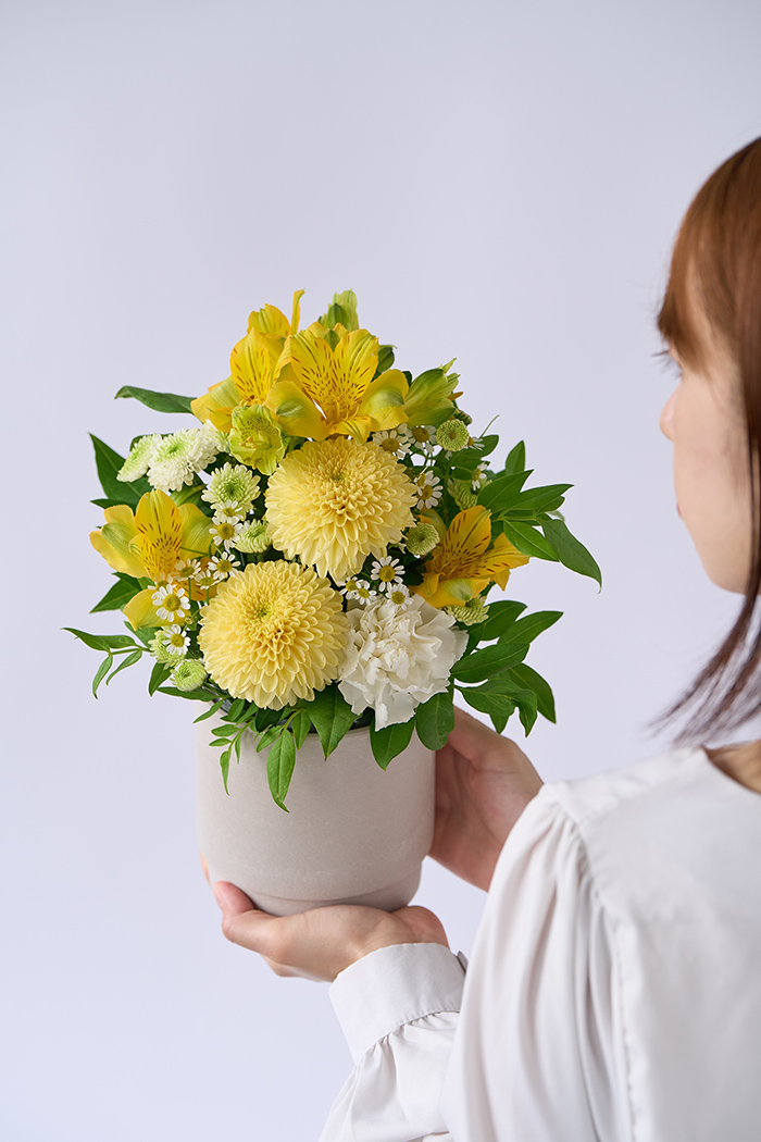 アレンジメント イエロー  #1884 size:80の写真8枚目