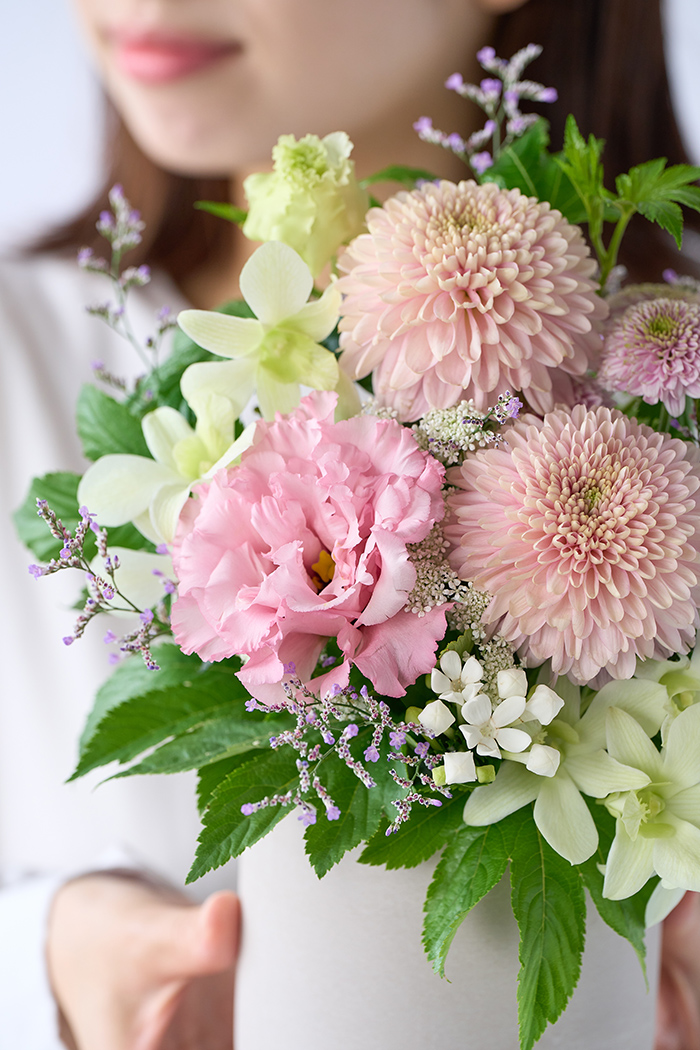 アレンジメント ピンク  #1885 size:80の写真3枚目