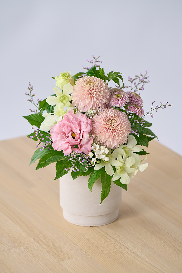 アレンジメント ピンク #1885 size:80｜HanaPrime（ハナプライム）