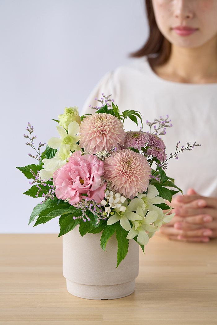 アレンジメント ピンク  #1885 size:80の写真7枚目