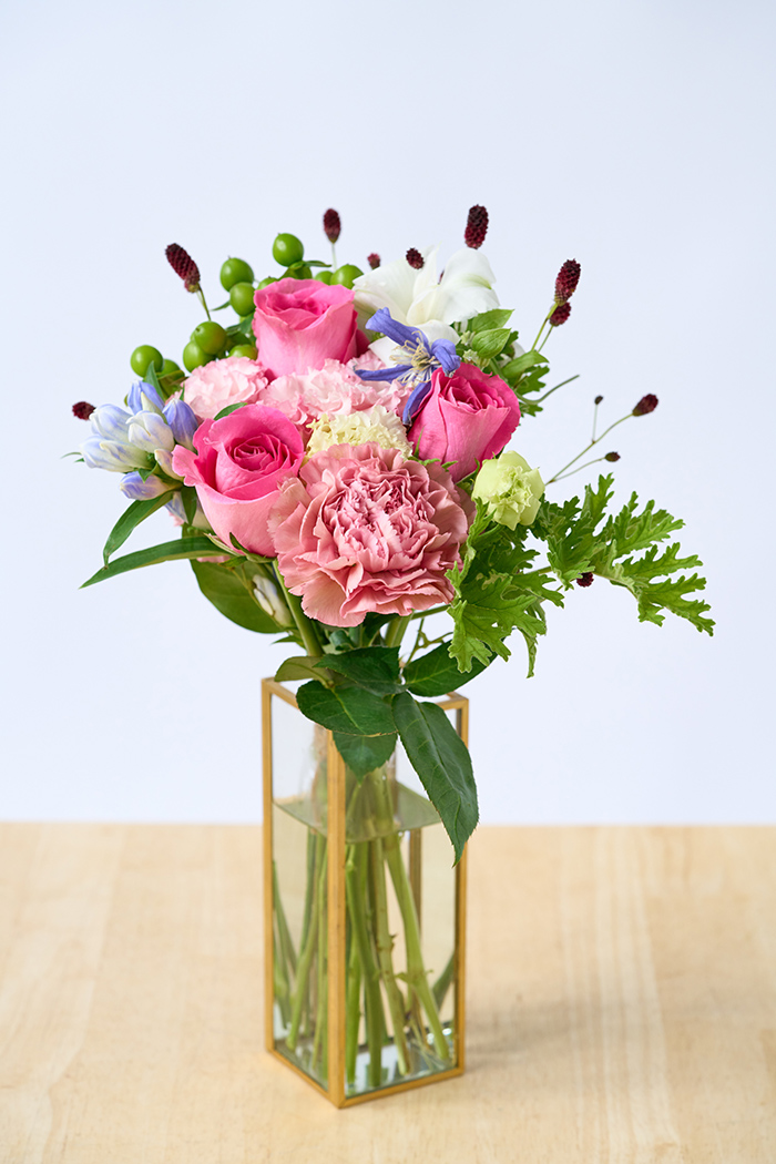 花束 季節のブーケ  ピンク#1900 size:80の写真3枚目