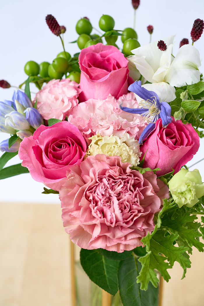 花束 季節のブーケ  ピンク#1900 size:80の写真4枚目