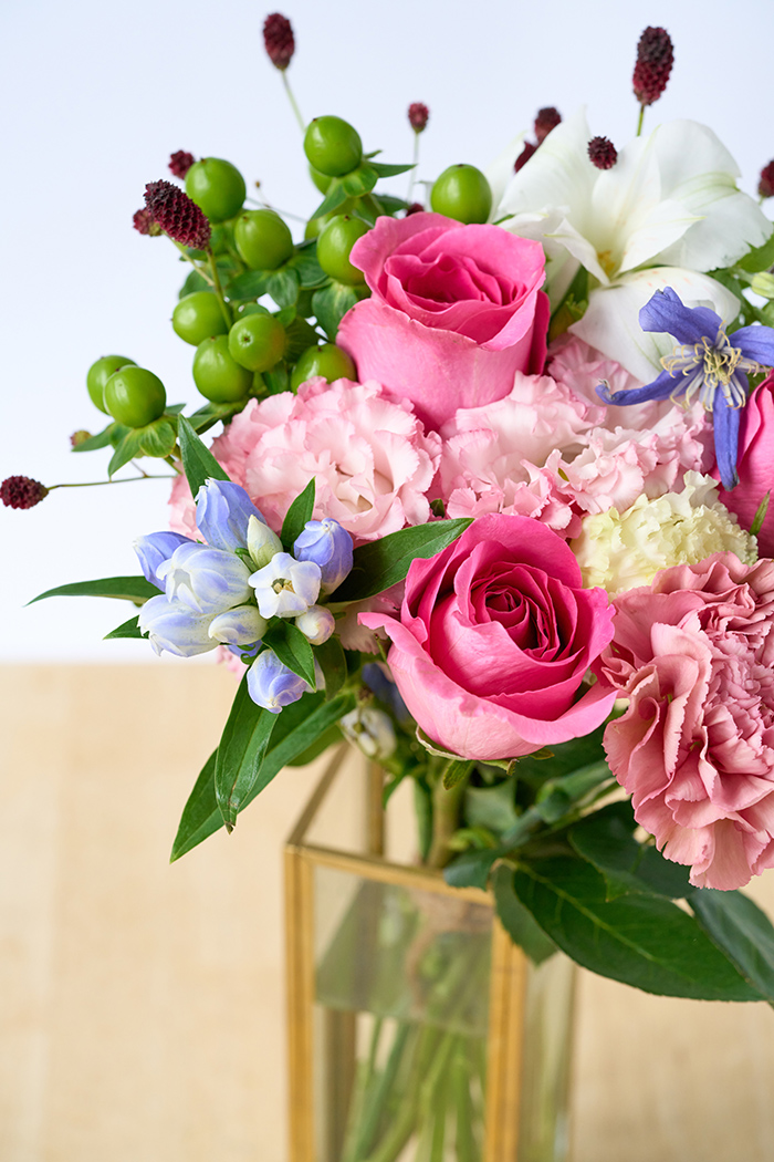 花束 季節のブーケ  ピンク#1900 size:80の写真5枚目