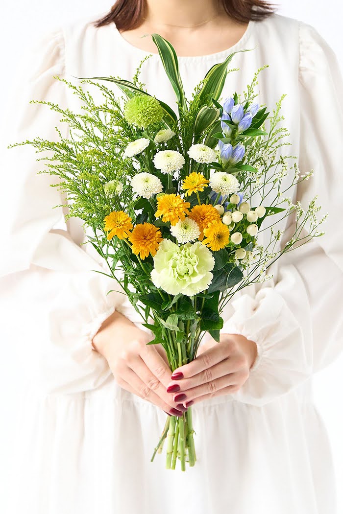 自宅用 お供え・お悔やみの花 1,980円セット #1908の写真1枚目