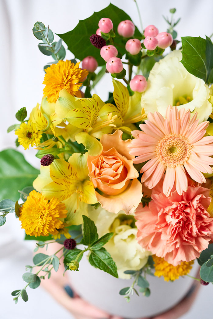 アレンジメント 季節のアレンジ イエロー#1911 size:80の写真3枚目