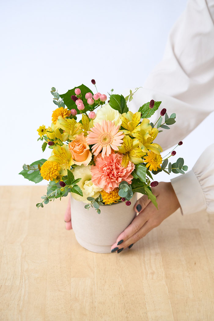 アレンジメント 季節のアレンジ イエロー#1911 size:80の写真5枚目