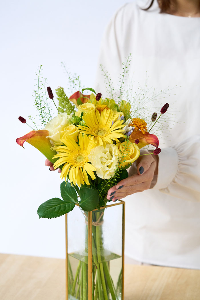 花束 季節のブーケ  イエロー #1913 size:100の写真4枚目