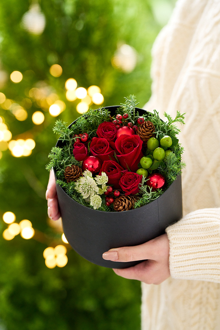 クリスマス限定商品 BOXアレンジ レッド #1945 size:60の写真2枚目