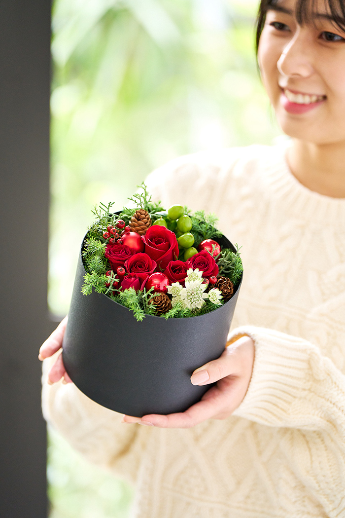 クリスマス限定商品 BOXアレンジ レッド #1945 size:60の写真3枚目