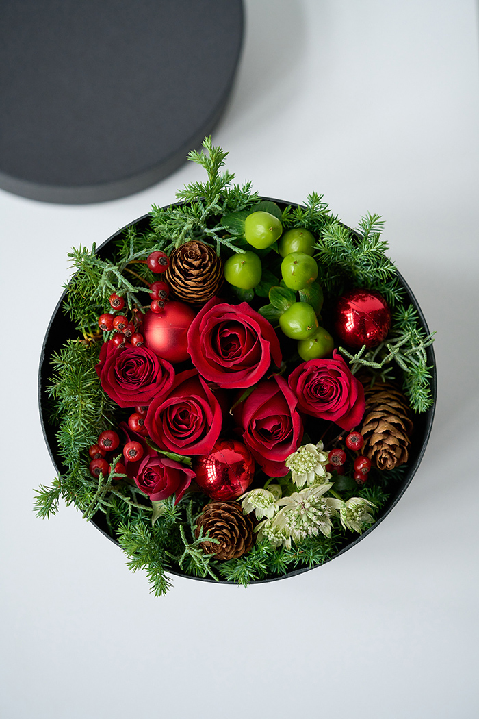 クリスマス限定商品 BOXアレンジ レッド #1945 size:60の写真5枚目