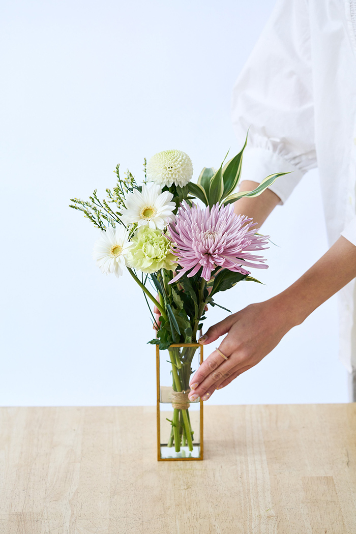 自宅用 お供え・お悔やみの花 1,480円セット #1971の写真2枚目