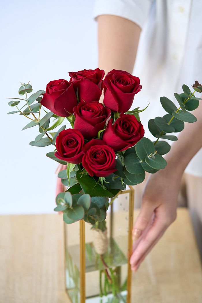 バレンタイン限定 ローズブーケ3本〜 Red/Blk size80 #1976の写真5枚目