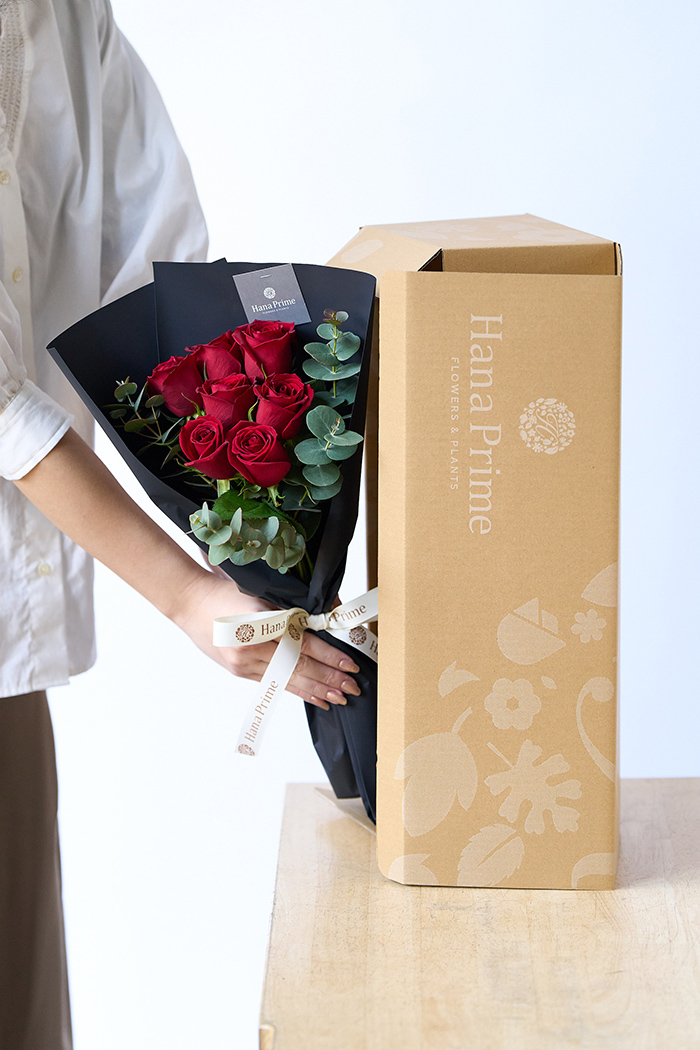 バレンタイン限定 ローズブーケ3本〜 Red/Blk size80 #1976の写真6枚目