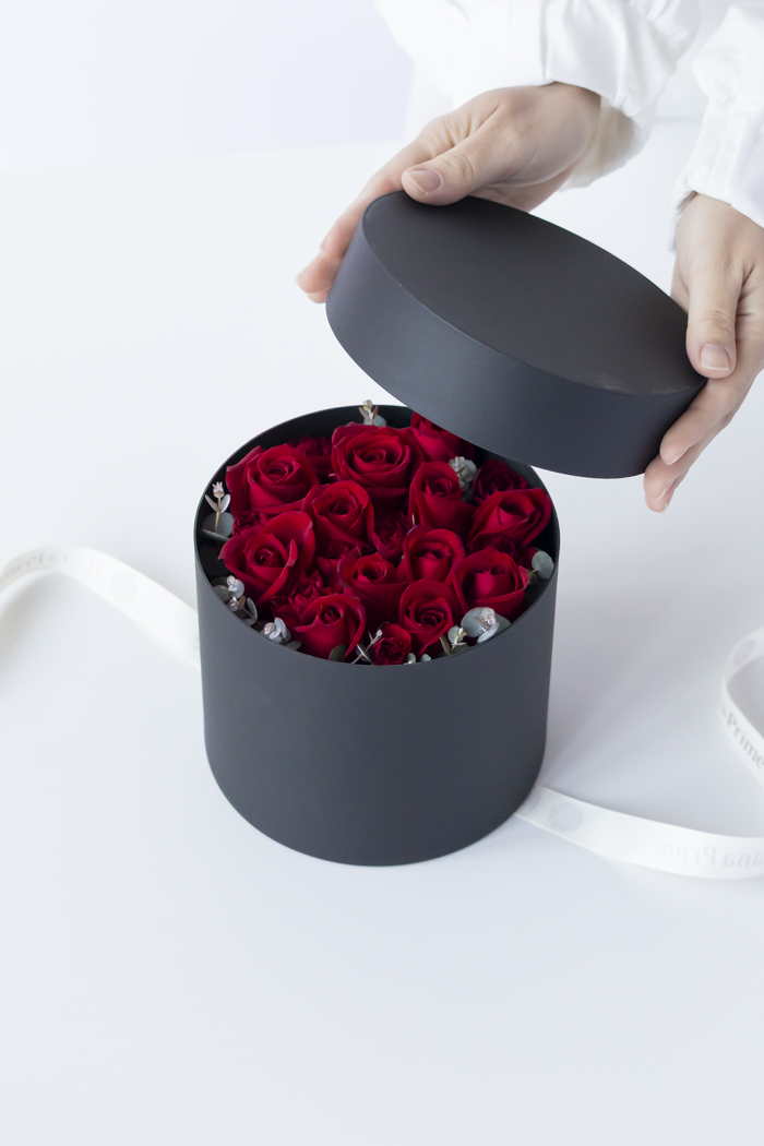 バレンタイン限定商品 BOXアレンジ ローズ #1978 size:60の写真3枚目