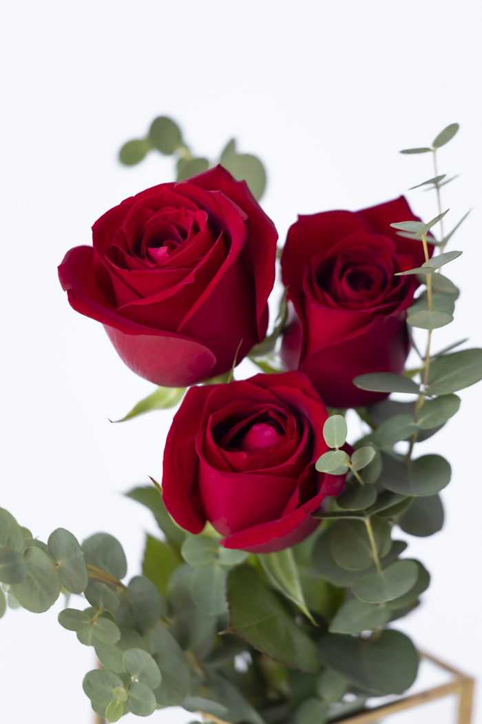 バレンタイン限定 ローズブーケ3本〜 Red size80 #1981の写真5枚目