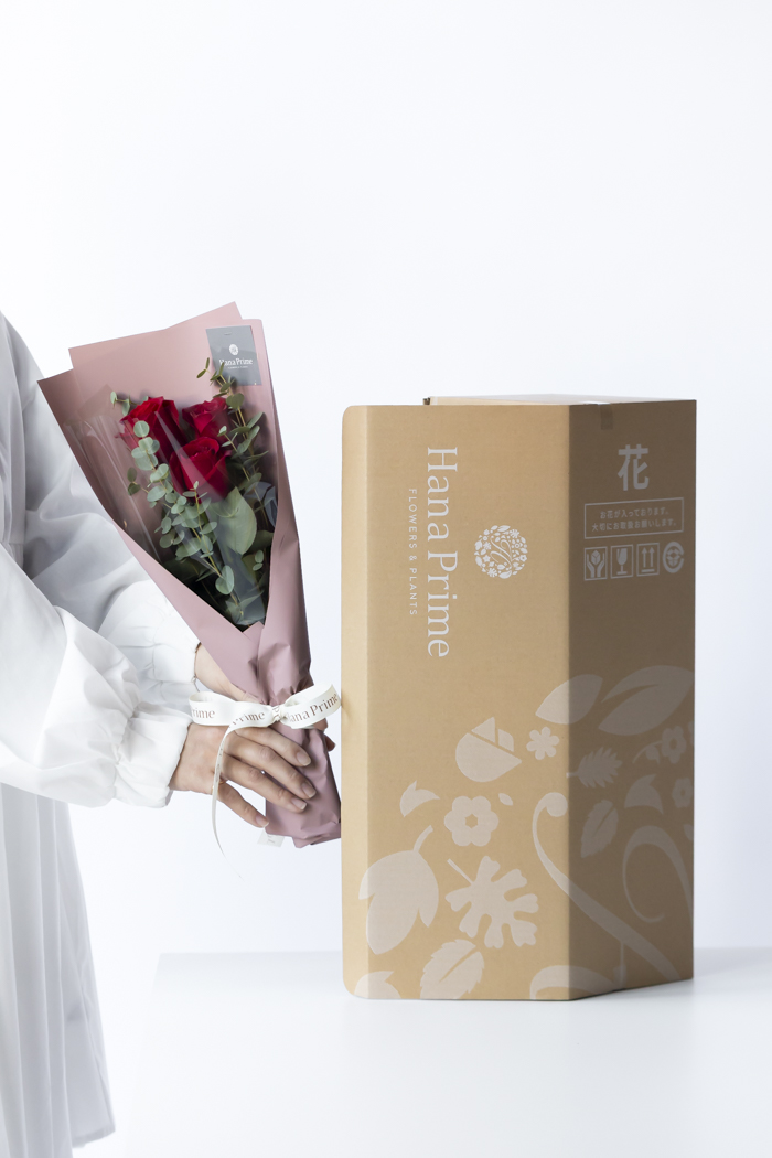 バレンタイン限定 ローズブーケ3本〜 Red size80 #1981の写真8枚目