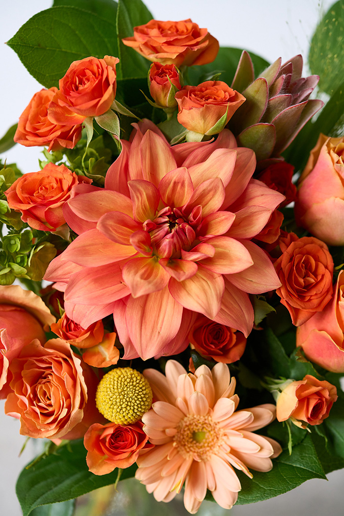 花束 スタンダードブーケ オレンジ #2008 size:100の写真5枚目