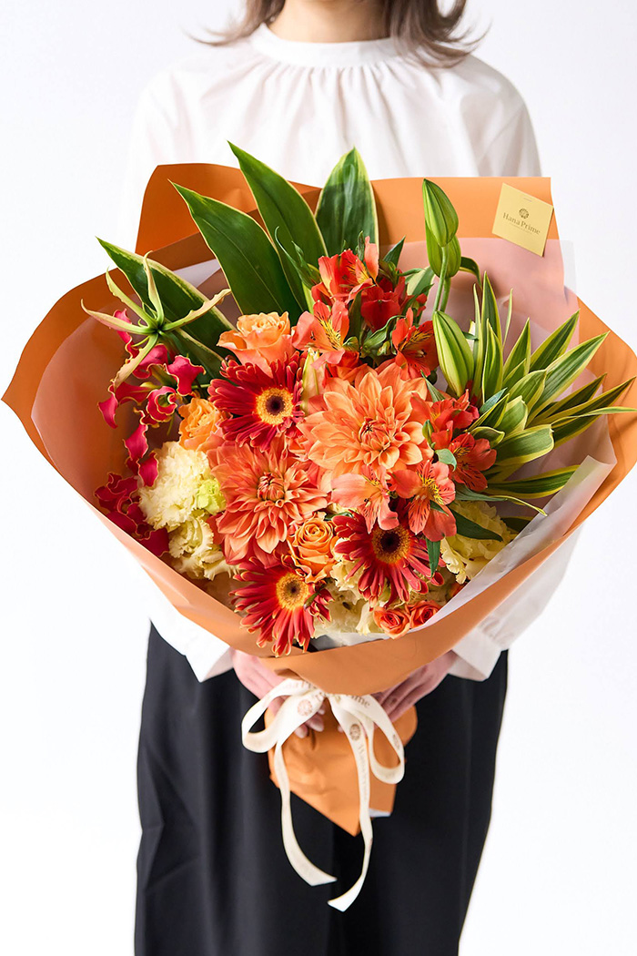 花束 スタンダードブーケ オレンジ #2009 size:120
