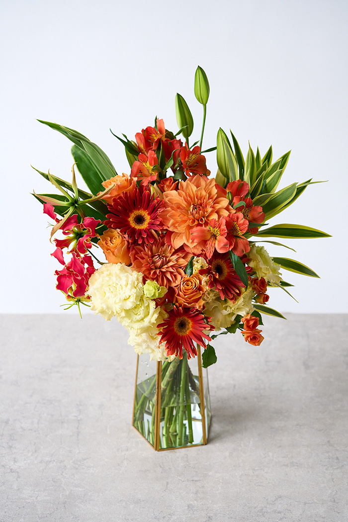 花束 スタンダードブーケ オレンジ #2009 size:120の写真5枚目