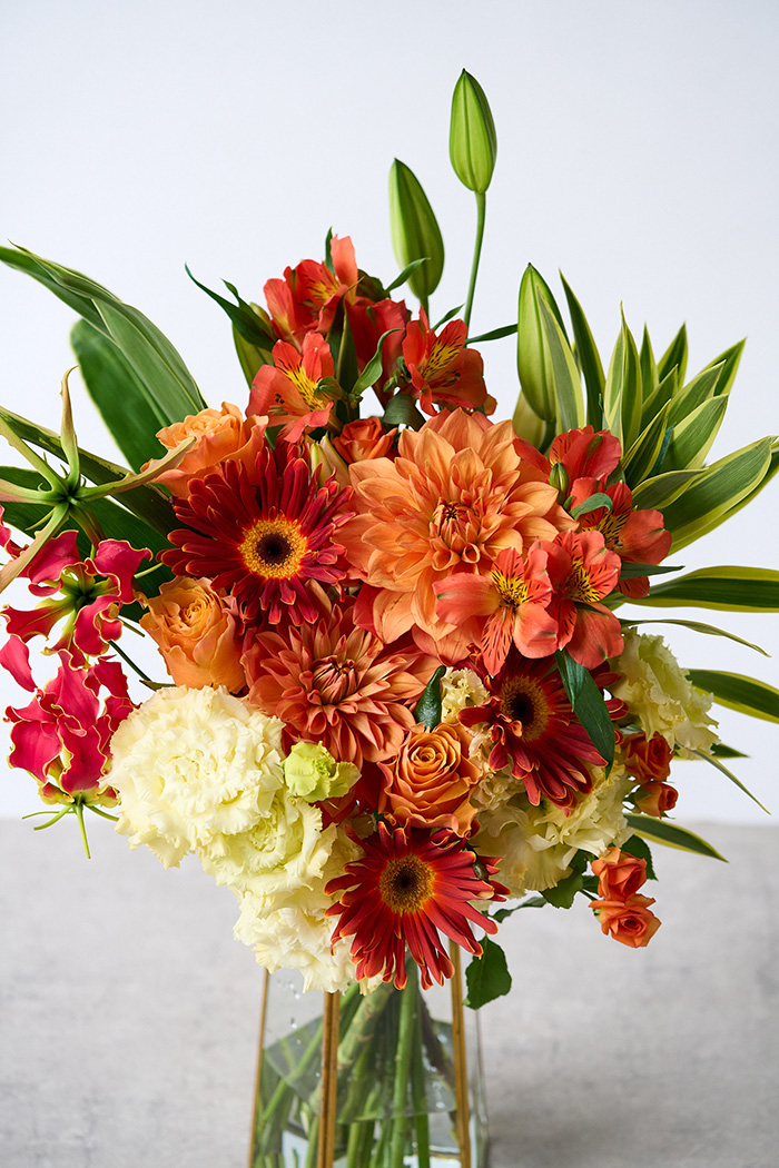 花束 スタンダードブーケ オレンジ #2009 size:120の写真2枚目