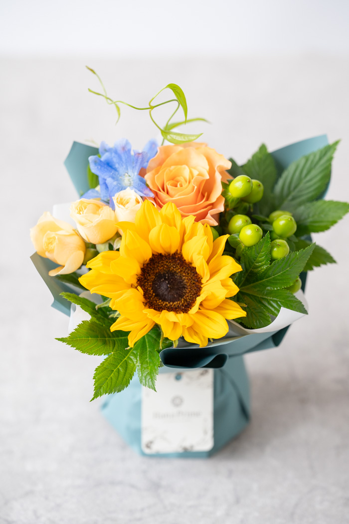 父の日 ギフト 季節のそのまま飾れる花束 #2034 size:60 YELの写真4枚目