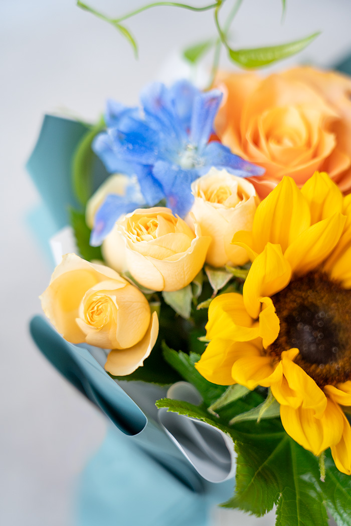 父の日 ギフト 季節のそのまま飾れる花束 #2034 size:60 YELの写真5枚目