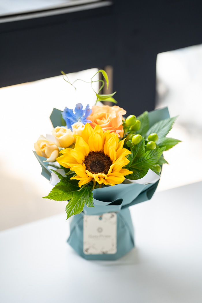 父の日 ギフト 季節のそのまま飾れる花束 #2034 size:60 YELの写真8枚目