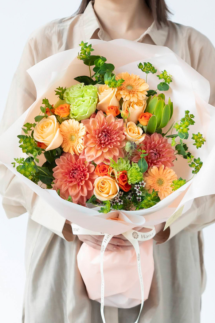 花束 スタンダードブーケ オレンジ #2081 size:120