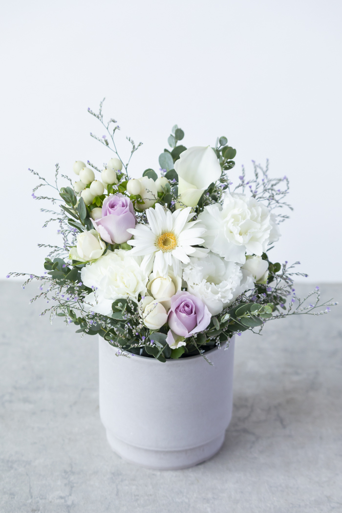 アレンジメント ホワイトパープル #2124 size:80の写真4枚目