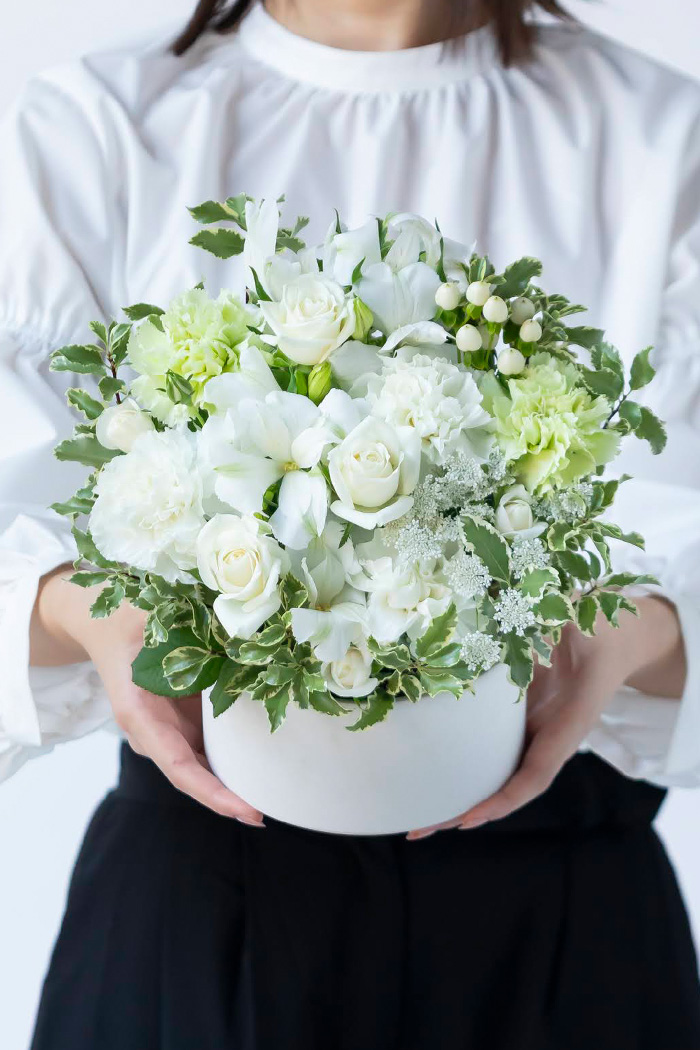 アレンジメント ホワイト #2144 size:80