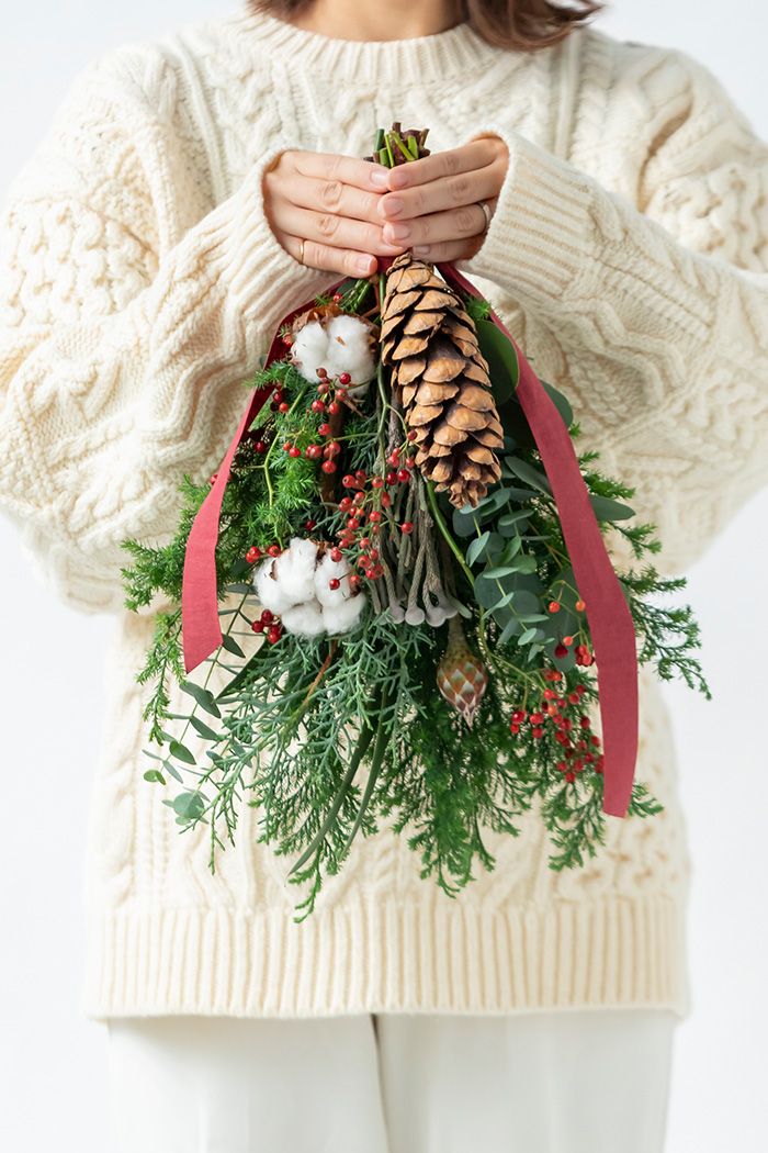 クリスマス限定商品 フレッシュスワッグ #2184 size:80