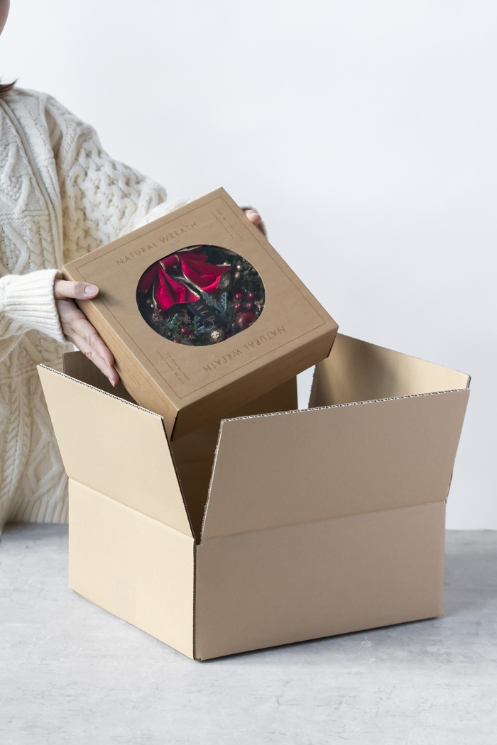 クリスマスリース フォレストレッドリボン S #2190の写真10枚目