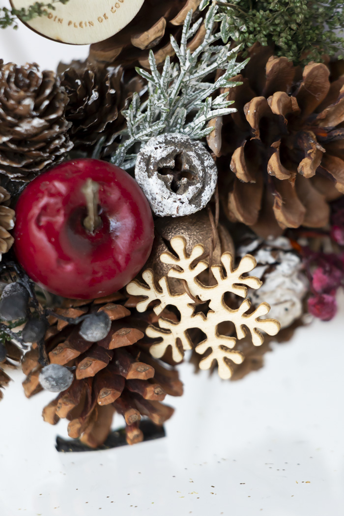 クリスマスリース アップルスノー M #2192の写真5枚目