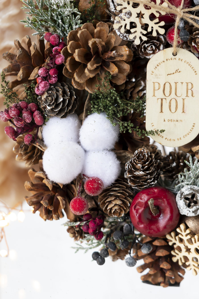 クリスマスリース アップルスノー M #2192の写真6枚目