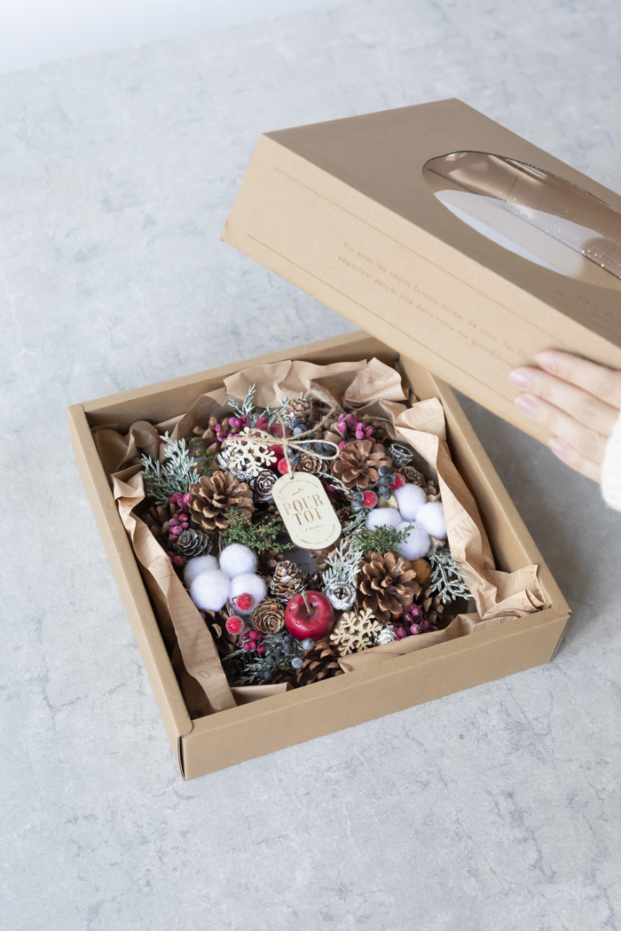 クリスマスリース アップルスノー M #2192の写真7枚目