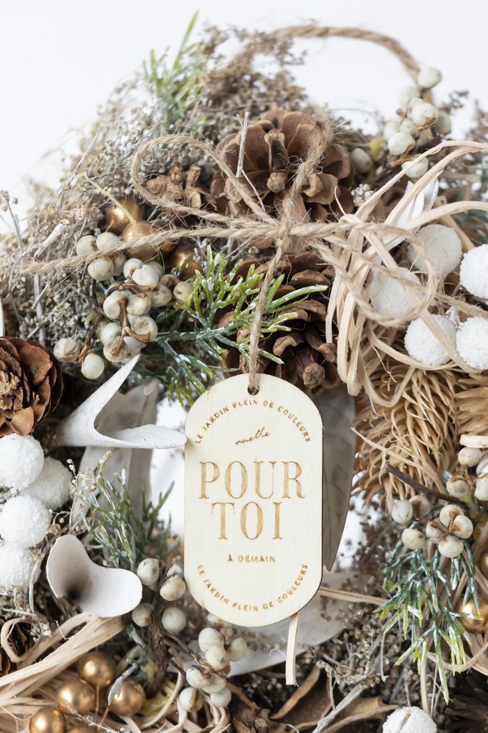 クリスマスリース ナチュラルリーフ M #2193の写真3枚目