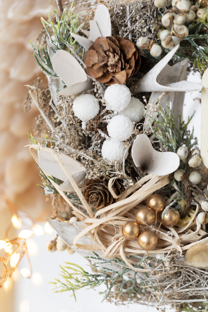 クリスマスリース ナチュラルリーフ M #2193の写真4枚目