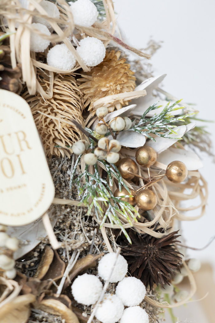 クリスマスリース ナチュラルリーフ M #2193の写真8枚目