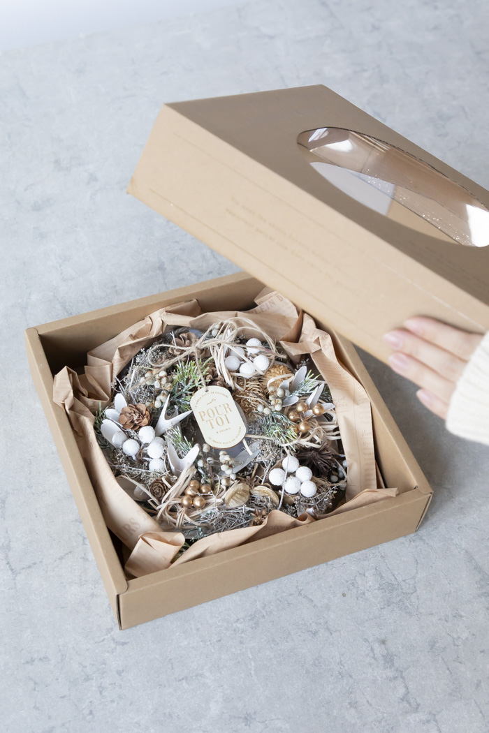 クリスマスリース ナチュラルリーフ M #2193の写真10枚目