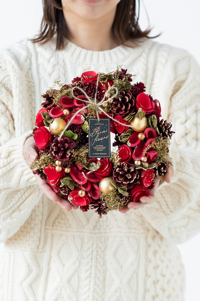クリスマスリース レッドゴージャス M #2194