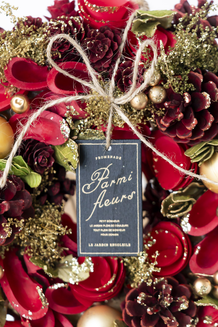 クリスマスリース レッドゴージャス M #2194の写真3枚目