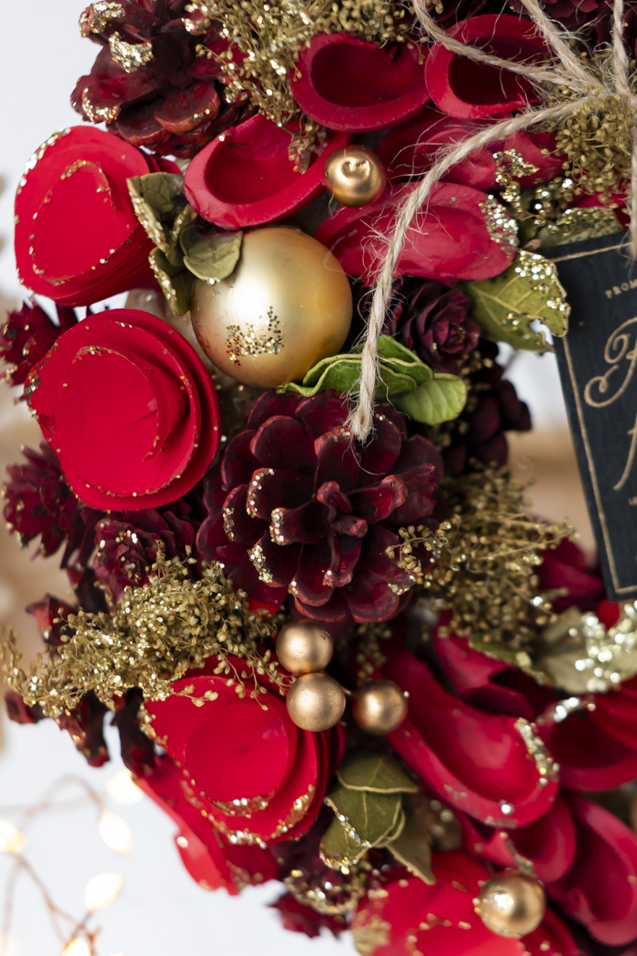 クリスマスリース レッドゴージャス M #2194の写真4枚目