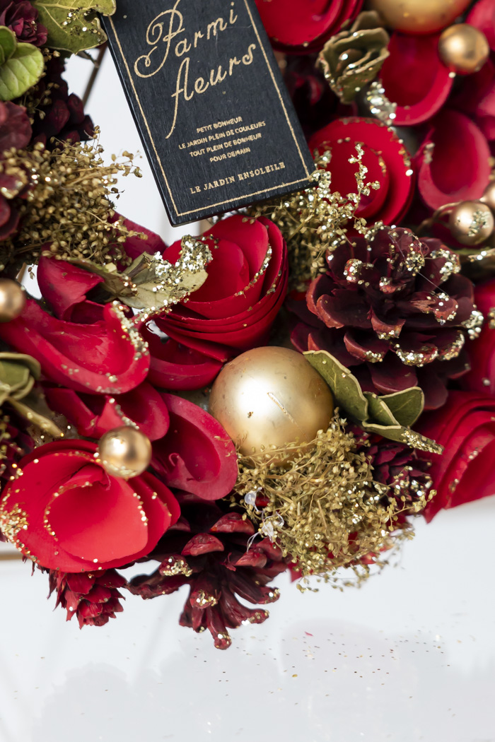 クリスマスリース レッドゴージャス M #2194の写真5枚目