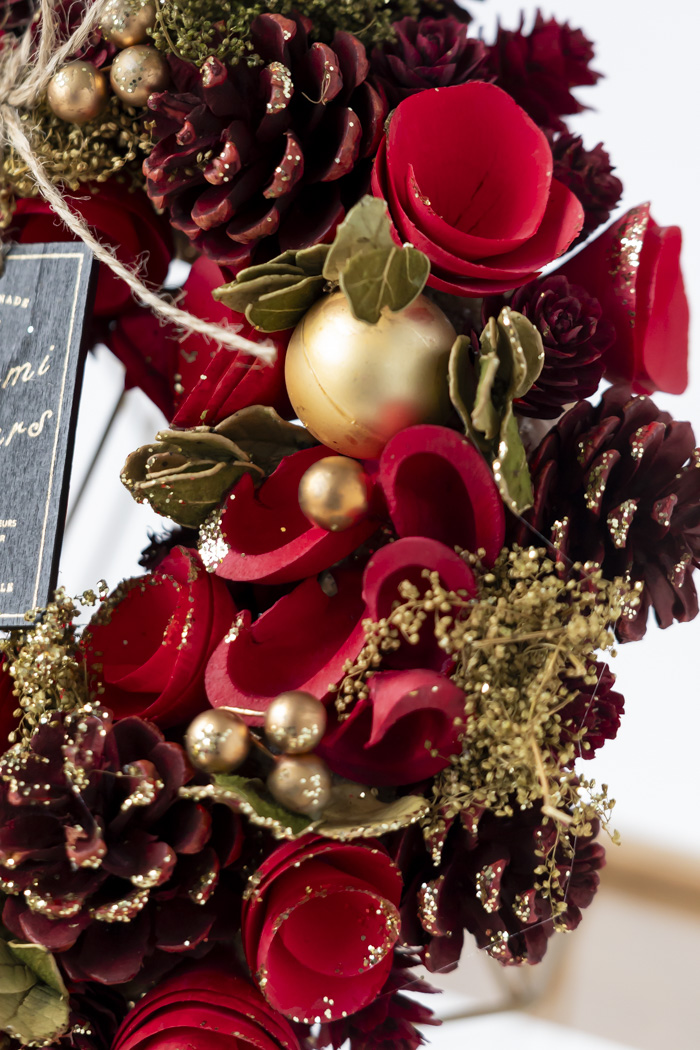 クリスマスリース レッドゴージャス M #2194の写真6枚目