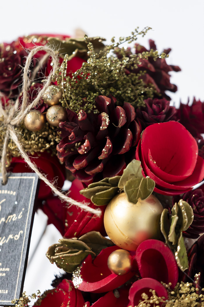 クリスマスリース レッドゴージャス M #2194の写真7枚目