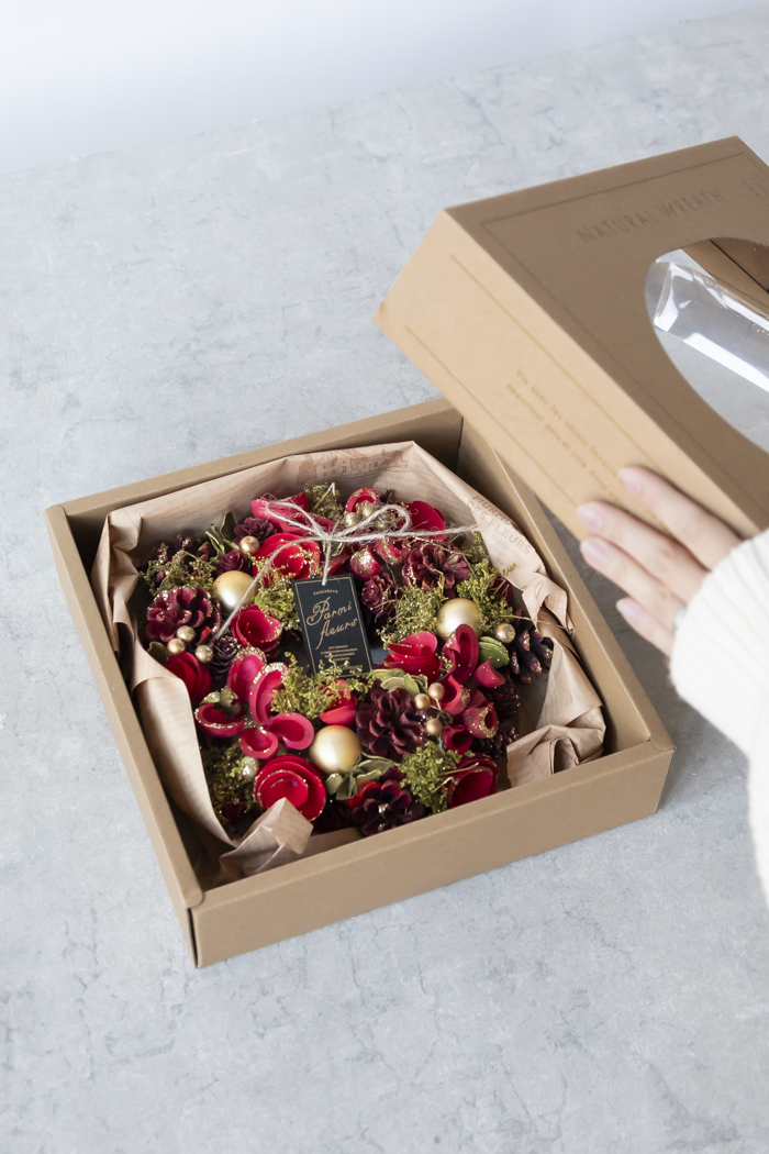 クリスマスリース レッドゴージャス M #2194の写真8枚目