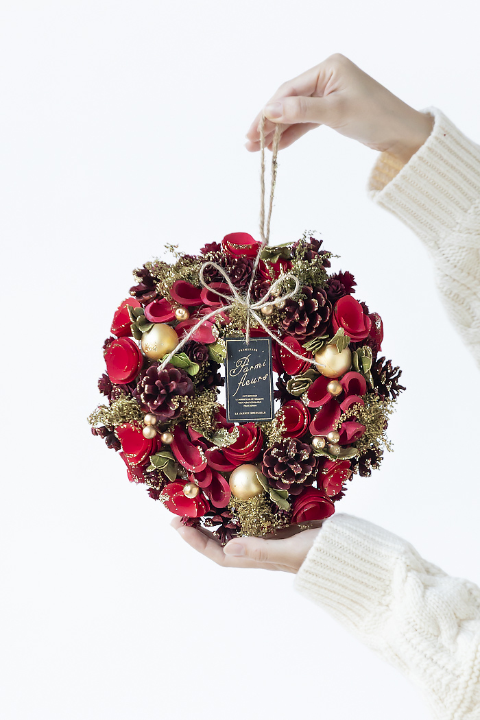 クリスマスリース レッドゴージャス M #2194の写真9枚目