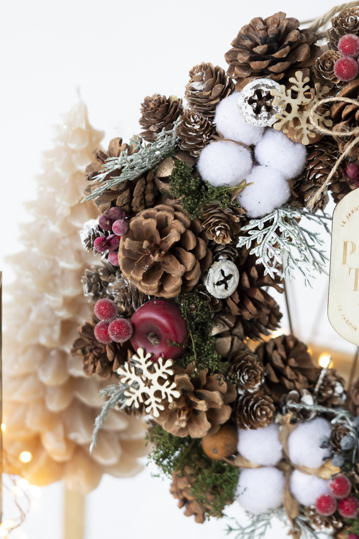 クリスマスリース アップルスノー L #2195の写真4枚目