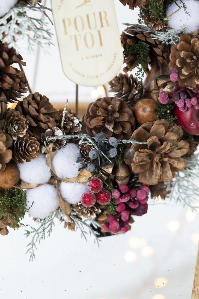 クリスマスリース アップルスノー L #2195の写真6枚目