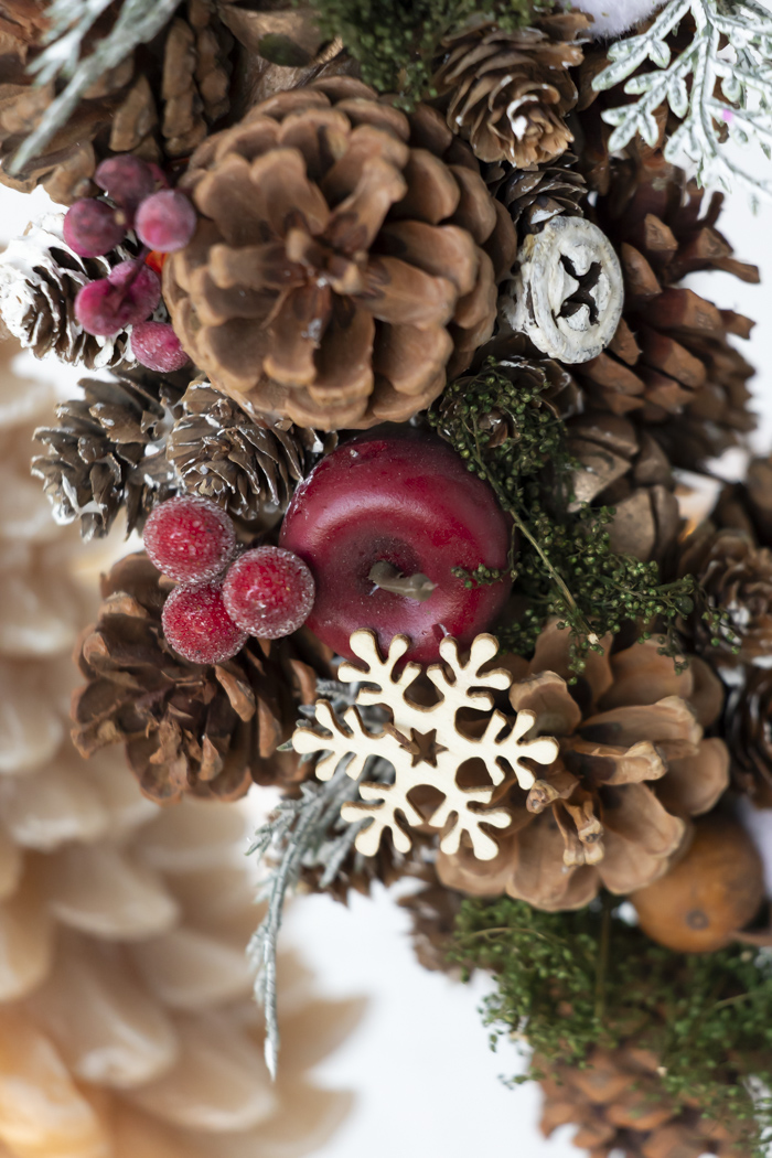 クリスマスリース アップルスノー L #2195の写真8枚目